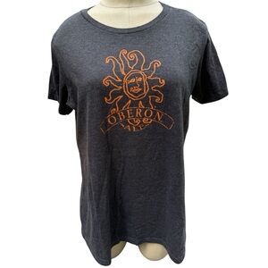 Bell's Women's Oberon Ale Shirt EXTRA LARGE Gray Sun Nectar Beer Brewery Craft